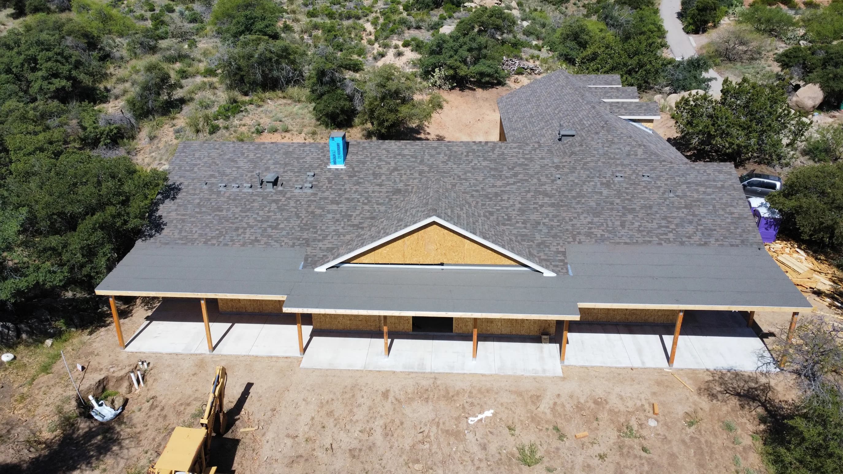 Mid-install architectural shingles around multiple dormer transitions, Oracle, AZ